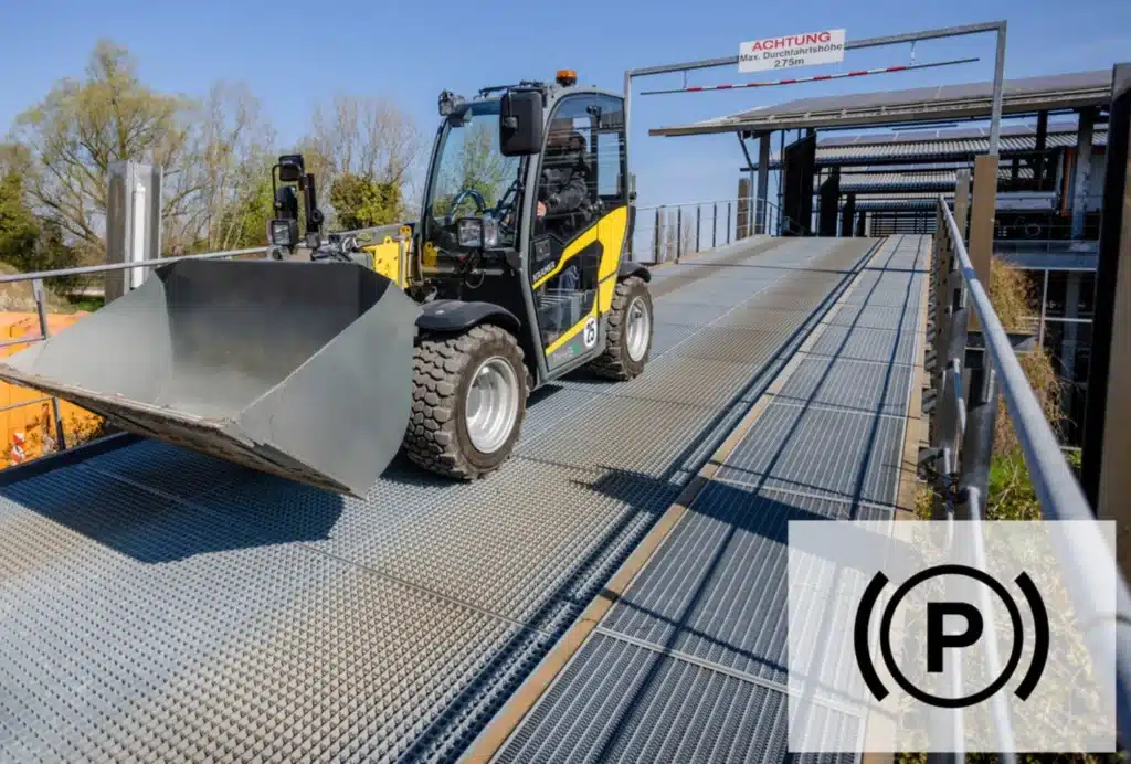 Teleskoplader 1445e von Kramer mit leistungsfähige 96 V Lithium-Ionen-Batterie.